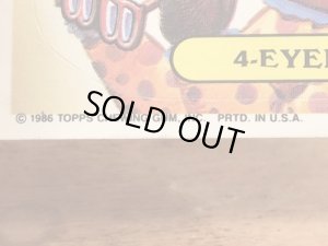 トップス社製のガーベッジペイルキッズの80年代ビンテージステッカーカード