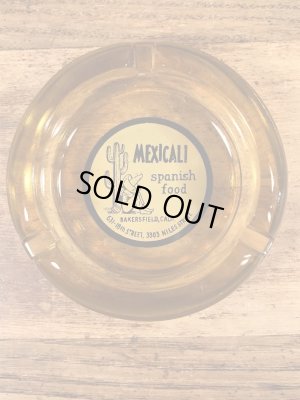 アメリカのレストランのガラス製の70’sヴィンテージアシュトレイ