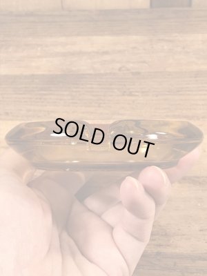 アメリカのレストランのガラス製の70’sヴィンテージアシュトレイ