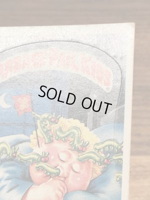 トップス社製のガーベッジペイルキッズの80年代ビンテージステッカーカード