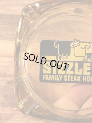 Sizzler Family Steak Houseのアンバーグラスの70’sヴィンテージアシュトレイ