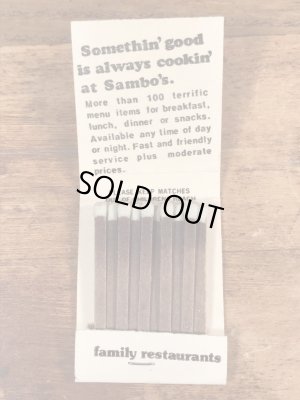 企業キャラクターのサンボタイガーの70年代ビンテージマッチブック