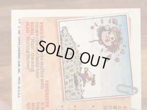 トップス社製のガーベッジペイルキッズの80年代ビンテージステッカーカード