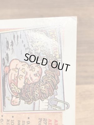 トップス社製のガーベッジペイルキッズの80年代ビンテージステッカーカード