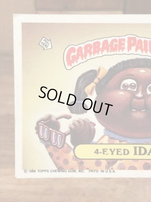 トップス社製のガーベッジペイルキッズの80年代ビンテージステッカーカード
