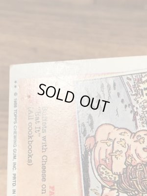 トップス社製のガーベッジペイルキッズの80年代ビンテージステッカーカード