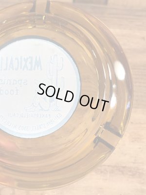 アメリカのレストランのガラス製の70’sヴィンテージアシュトレイ