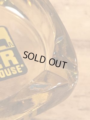 アメリカのシズラーステーキハウスのガラス製の70年代ビンテージ灰皿