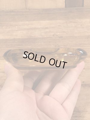 アメリカのレストランのガラス製の70’sヴィンテージアシュトレイ