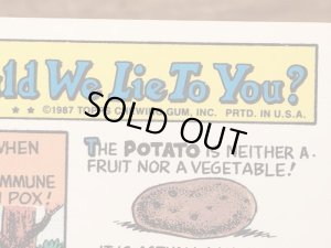 トップス社製のガーベッジペイルキッズの80年代ビンテージステッカーカード