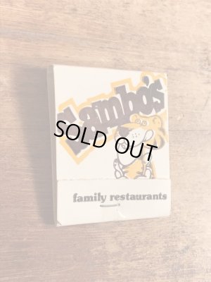 企業キャラクターのサンボタイガーの70年代ビンテージマッチブック