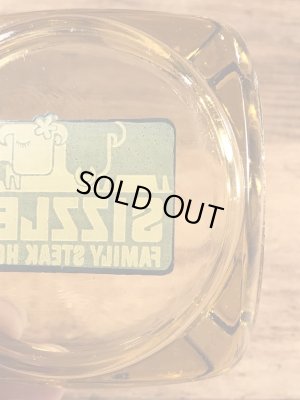 Sizzler Family Steak Houseのアンバーグラスの70’sヴィンテージアシュトレイ