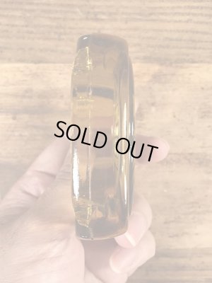 アメリカのシズラーステーキハウスのガラス製の70年代ビンテージ灰皿