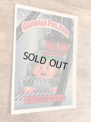 トップス社製のガーベッジペイルキッズの80年代ビンテージステッカーカード