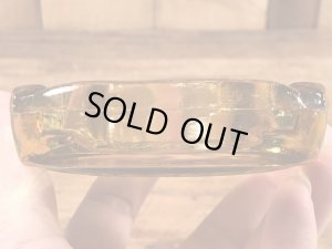 アメリカのシズラーステーキハウスのガラス製の70年代ビンテージ灰皿