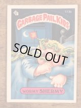 Topps Garbage Pail Kids “Wormy Shermy” Sticker Card 173b　ガーベッジペイルキッズ　ビンテージ　ステッカーカード　80年代