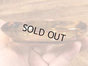 アメリカのレストランのガラス製の70’sヴィンテージアシュトレイ