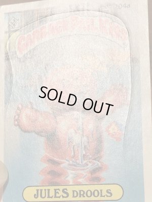 トップス社製のガーベッジペイルキッズの80年代ビンテージステッカーカード