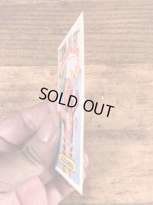 トップス社製のガーベッジペイルキッズの80年代ビンテージステッカーカード