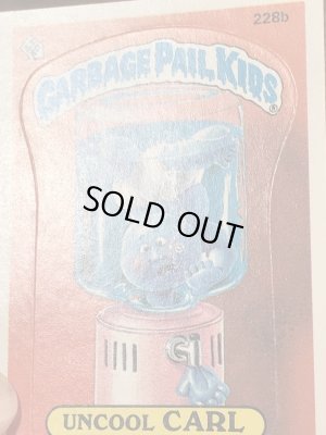 トップス社製のガーベッジペイルキッズの80年代ビンテージステッカーカード