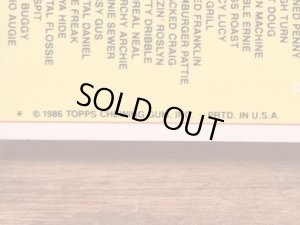 Topps社製のガーベッジペイルキッズの80’sヴィンテージカードシール