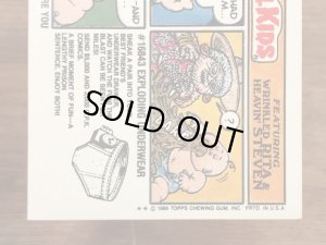 Topps社製のガーベッジペイルキッズの80’sヴィンテージカードシール
