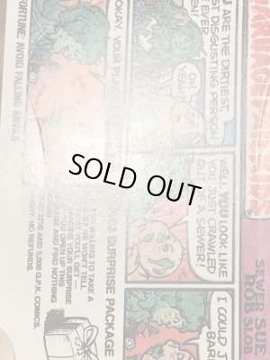 トップス社製のガーベッジペイルキッズの80年代ビンテージステッカーカード