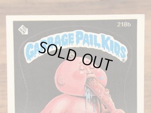 トップス社製のガーベッジペイルキッズの80年代ビンテージステッカーカード