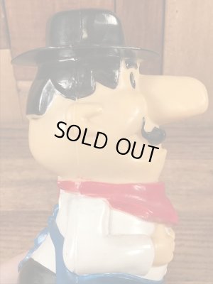 企業キャラクターのピザハットの70年代ビンテージ貯金箱フィギュア