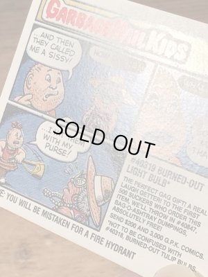 トップス社製のガーベッジペイルキッズの80年代ビンテージステッカーカード