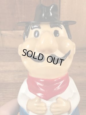 企業キャラクターのピザハットの70年代ビンテージ貯金箱フィギュア