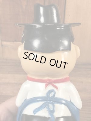 企業キャラクターのピザハットの70年代ビンテージ貯金箱フィギュア