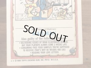 トップス社製のガーベッジペイルキッズの80年代ビンテージステッカーカード