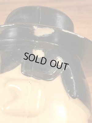 企業キャラクターのピザハットの70年代ビンテージ貯金箱フィギュア