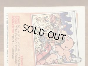 トップス社製のガーベッジペイルキッズの80年代ビンテージステッカーカード