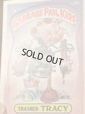 トップス社製のガーベッジペイルキッズの80年代ビンテージステッカーカード