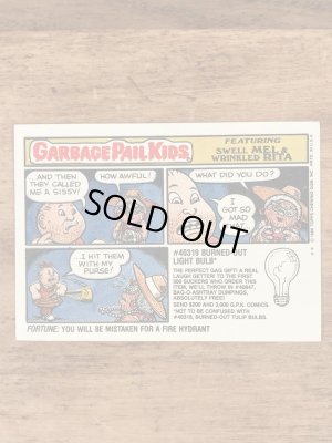 Topps社製のガーベッジペイルキッズの80’sヴィンテージカードシール