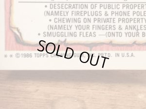 Topps社製のガーベッジペイルキッズの80’sヴィンテージカードシール