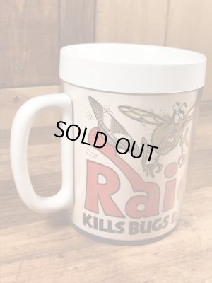 企業キャラクターのレイドバグの70年代ビンテージプラスチックマグ