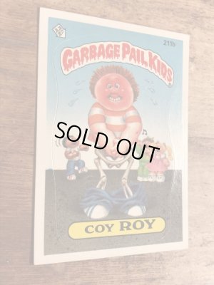 トップス社製のガーベッジペイルキッズの80年代ビンテージステッカーカード