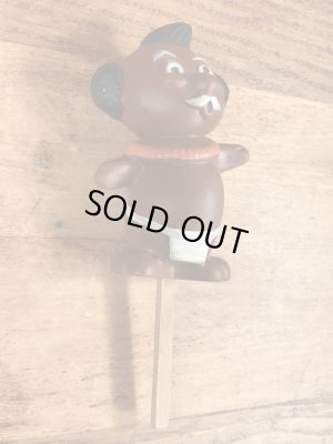 企業キャラクターのメネフネの70年代ビンテージビニールフィギュア