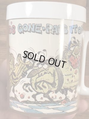 企業キャラクターのレイドバグの70年代ビンテージプラスチックマグ