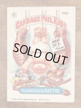 Topps Garbage Pail Kids “Hamburger Pattie” Sticker Card 192b　ガーベッジペイルキッズ　ビンテージ　ステッカーカード　80年代