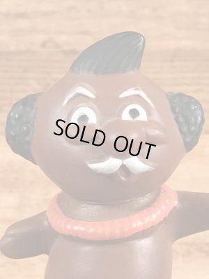 企業キャラクターのメネフネの70年代ビンテージビニールフィギュア