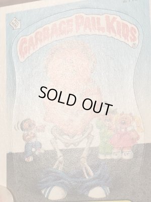 トップス社製のガーベッジペイルキッズの80年代ビンテージステッカーカード
