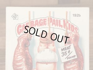 トップス社製のガーベッジペイルキッズの80年代ビンテージステッカーカード