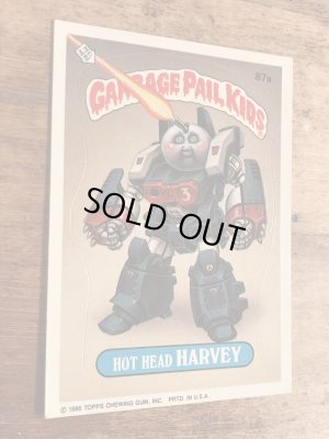 トップス社製のガーベッジペイルキッズの80年代ビンテージステッカーカード