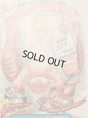 トップス社製のガーベッジペイルキッズの80年代ビンテージステッカーカード