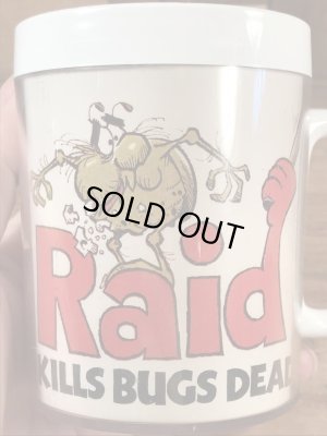 企業キャラクターのレイドバグの70年代ビンテージプラスチックマグ