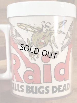 企業キャラクターのレイドバグの70年代ビンテージプラスチックマグ